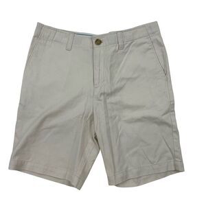 Land’s End Beige Chino Shorts Boys 14H 14 Husky 100% Cotton Flat Front Uniform